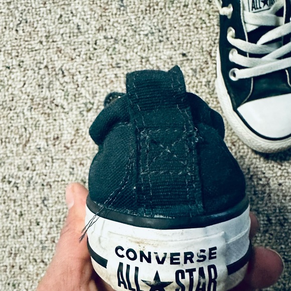 CT. Shoreline Slip converse shoes black and white .  Not longer using them. - Picture 3 of 4